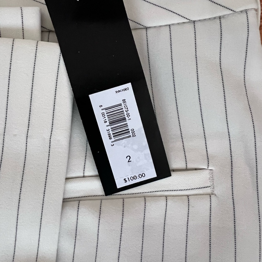 Banana Republic Striped Blazer and Pants Size 2 Beige Suit NWTO - Picture 9 of 15